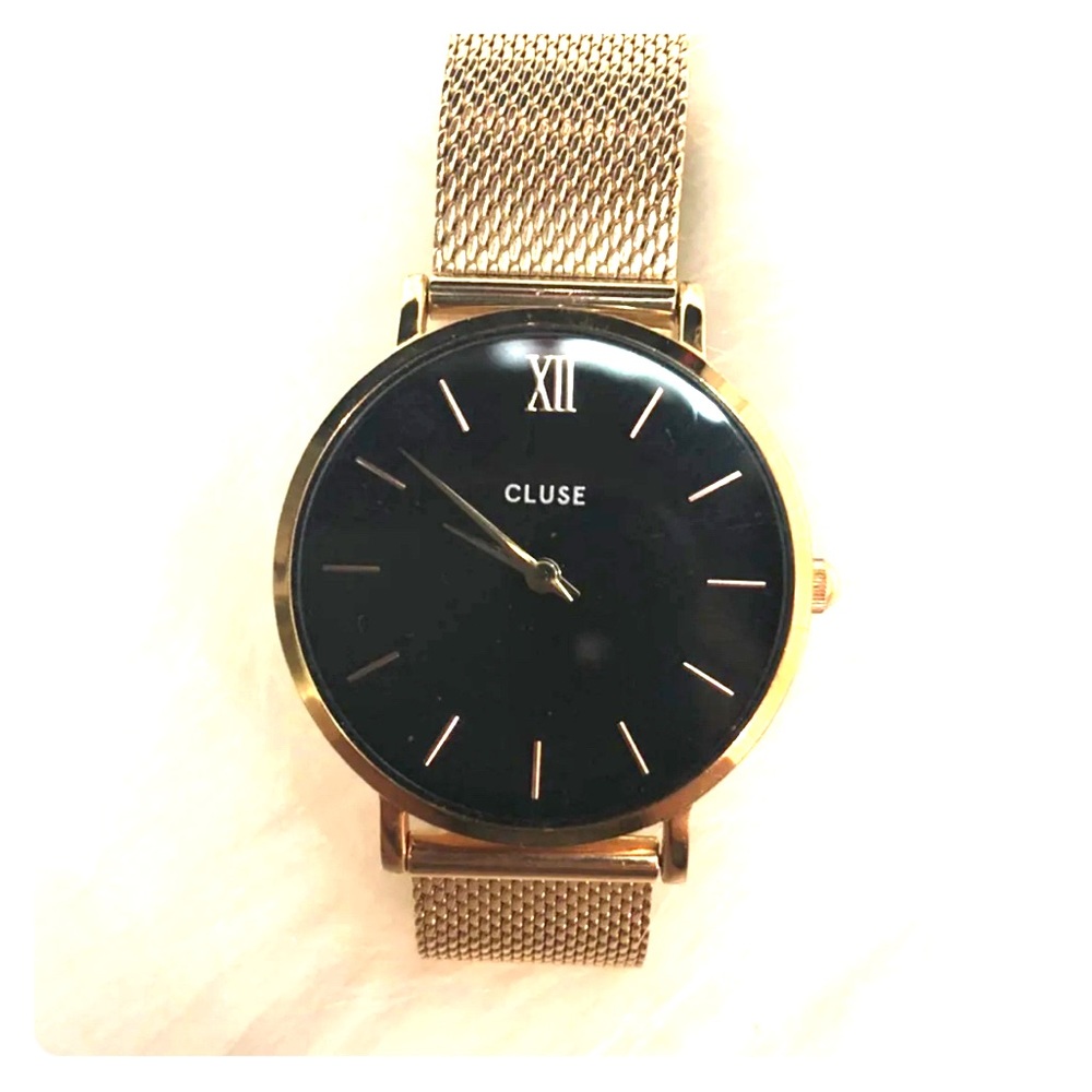Cluse black face watch